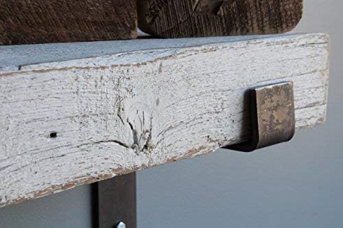 Urban Legacy – Estantes de madera reciclada -flotantes o con soportes, artesanales Amish en el Condado de Lancaster, PA, juego de dos, genuinos,
