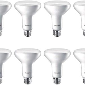 Bombilla de inundación BR30 regulable sin parpadeo, 650 lúmenes, luz blanca suave (2700 K), 11 W 65 W, base E26, paquete de 8 Bombilla de inundación BR30 regulable sin parpadeo, 650 lúmenes, luz blanca suave (2700 K), 11 W 65 W, base E26, paquete de 8