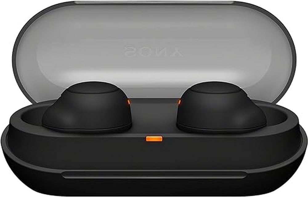Sony Auriculares inalámbricos verdaderos, batería de hasta 20 horas, estuche de carga, compatible con asistente de voz, micrófono integrado para