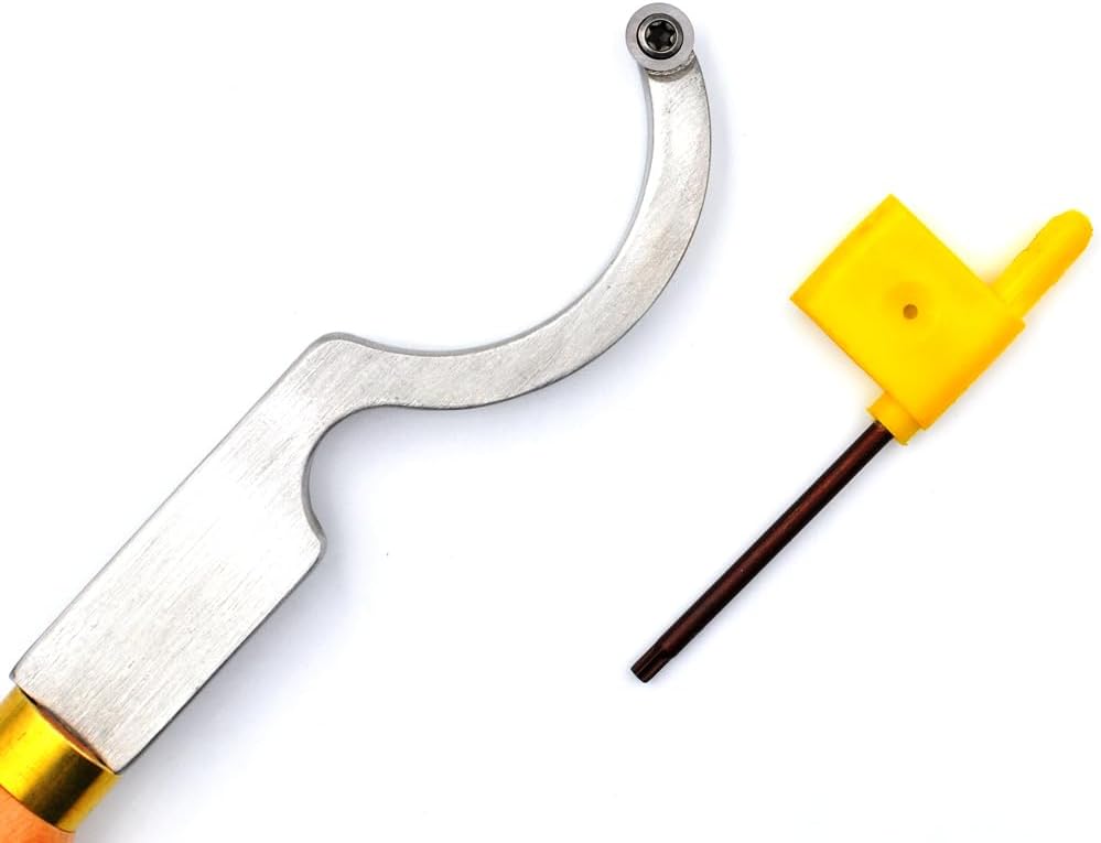 Herramienta de torneado de madera hueco para cuello de cisne, barra de herramientas de cincel de torno con punta de carburo con cortador de