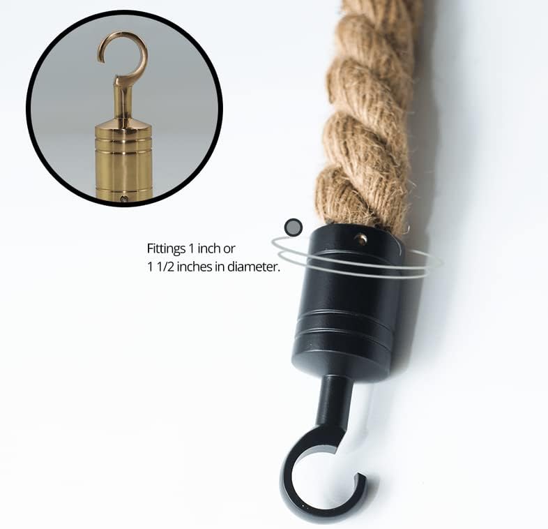 SGT KNOTS Gancho de extremo de cuerda, fácil de instalar, resistente a la intemperie, propiedades antioxidantes, gancho de extremo de cuerda