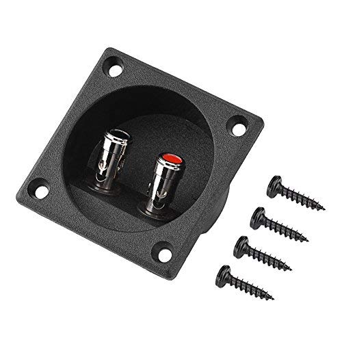 Pomya Caja de terminales de altavoces, cable de poste de unión tipo 2, conector de copa de resorte cuadrado, componentes acústicos para altavoz