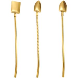 Cucharas de té helado con mango largo de 8.46 pulgadas de largo, cuchara de sandía, cuchara de cóctel de acero inoxidable, adecuada para cucharas de Cucharas de té helado con mango largo de 8.46 pulgadas de largo, cuchara de sandía, cuchara de cóctel de acero inoxidable, adecuada para cucharas de