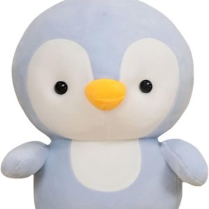 ELAINREN Cuddly – Pingüino de peluche de pingüino gris, lindo pingüino azul alegre, regalos para Navidad y Halloween, 13.8 pulgadas (solo para ELAINREN Cuddly – Pingüino de peluche de pingüino gris, lindo pingüino azul alegre, regalos para Navidad y Halloween, 13.8 pulgadas (solo para