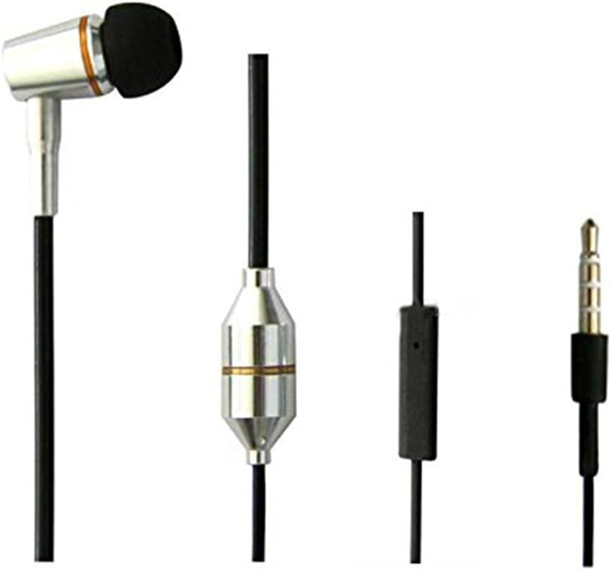 KINDEN Air Tube – Auriculares binaurales sin radiación con micrófono para teléfono, almohadilla, pod, HTC, Sony, reproductores MP3, color negro