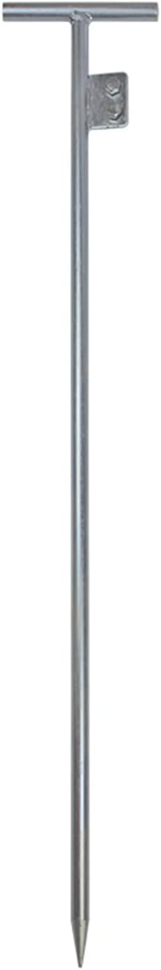 Surprecision Barra de tierra de acero sólido galvanizado en frío no oxidado para cercas eléctricas, antenas, antenas parabólicas (D 0.630 in L