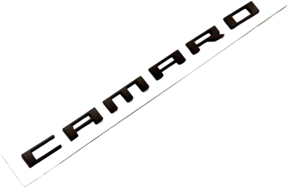 Emblema de insignia de Camaro, 2 unidades, color negro, juego de 2 emblemas de repuesto para Chevrolet Camaro