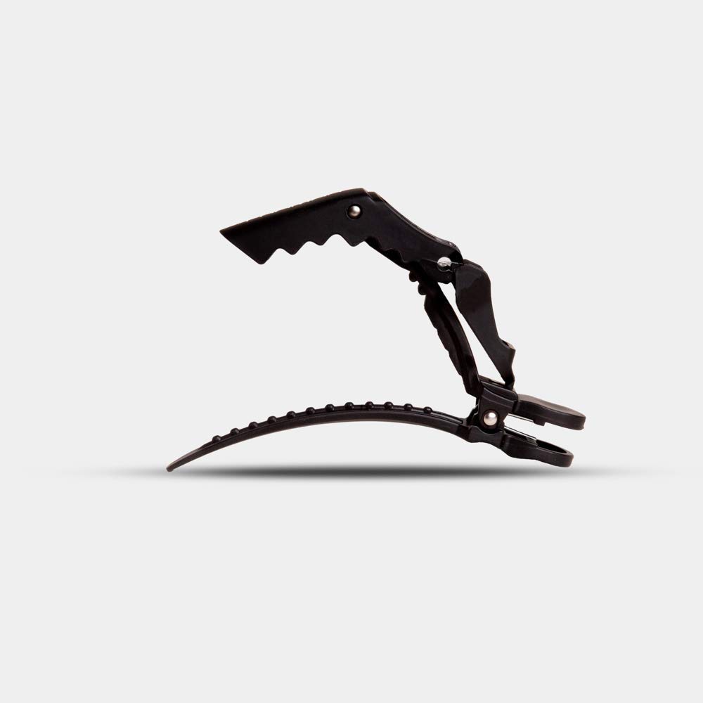 Framar Gator Grips – Juego de 4 pinzas profesionales para el cabello con corte y sección, dientes anchos y duraderas para peluquería
