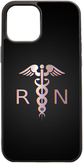 Rn – Funda médica de enfermera registrada, compatible con iPhone 1212 Pro, funda delgada de goma TPU antideslizante duradera a prueba de golpes