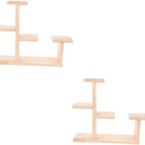 Yardwe Soporte de madera para tartas, soporte para plantas de madera, soporte de exhibición de madera para plantas, bandeja redonda de madera para Yardwe Soporte de madera para tartas, soporte para plantas de madera, soporte de exhibición de madera para plantas, bandeja redonda de madera para