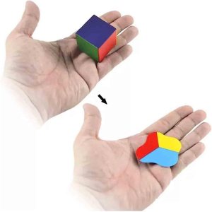 Trucos de magia Cubo aplanado Cubo divertido en cubo plano que aparece fácil juguete mágico accesorios Trucos de magia Cubo aplanado Cubo divertido en cubo plano que aparece fácil juguete mágico accesorios