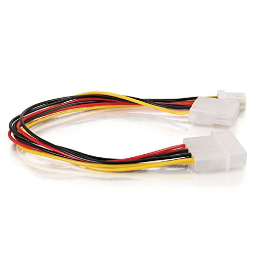C2G 03164 Uno 5.25 pulgadas a uno 3.5 pulgadas con un cable Y de alimentación interna de 5.25 pulgadas, multicolor (10 pulgadas)