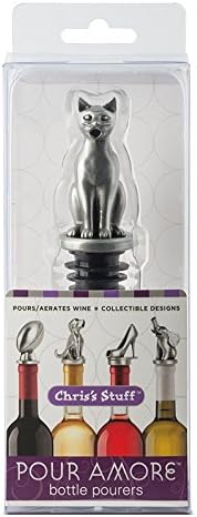 Vertedor aireador de vino de acero inoxidable para gatos, boquilla de decantador de lujo para vino tinto y blanco robusto, vertedero, tapón y