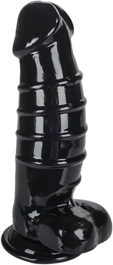 Consolador realista extra grande de 11.2 pulgadas con succión negra para jugar con manos libres para hombres y mujeres, placer vaginal y anal,