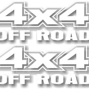 2-4×4 Offroad ‘White’ Vinilo 13″ Calcomanías de caja de camión (blanco) 2-4×4 Offroad ‘White’ Vinilo 13″ Calcomanías de caja de camión (blanco)