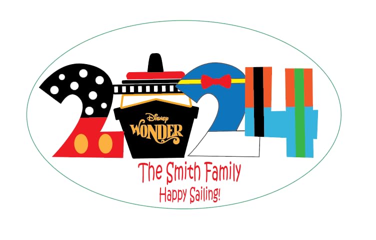 Magical World Choose Your Year Magnet Decoration Customized for your Stateroom Door on your Disney Cruise, Carnival, Royal Caribbean, etc