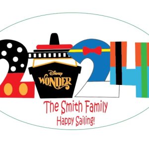 Magical World Choose Your Year Magnet Decoration Customized for your Stateroom Door on your Disney Cruise, Carnival, Royal Caribbean, etc Magical World Choose Your Year Magnet Decoration Customized for your Stateroom Door on your Disney Cruise, Carnival, Royal Caribbean, etc