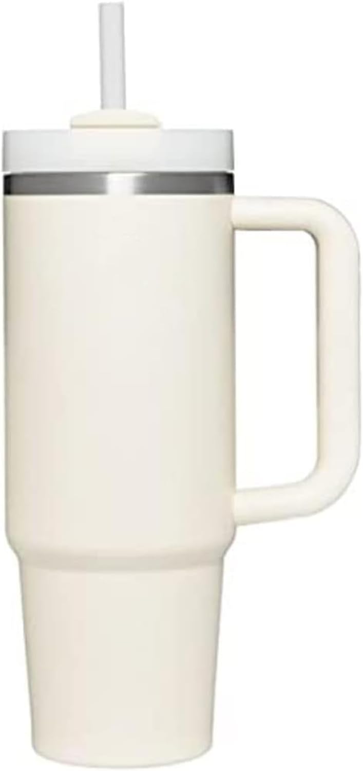 Quencher FlowState – Vaso de 30 onzas con asa y pajilla, vasos aislados con tapa y pajilla, botella de agua de acero inoxidable de 30 onzas, para