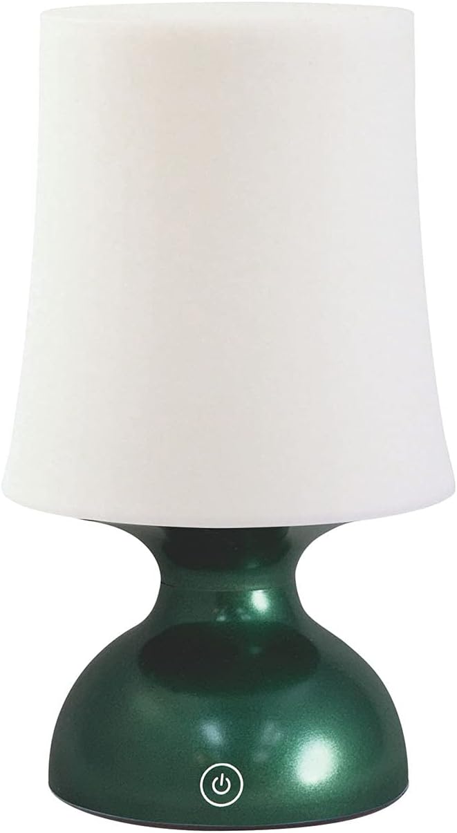 Lámpara LED verde y blanca, lámpara de mesa de estilo nórdico, lámpara de escritorio minimalista, lámpara de mesa con batería, lámpara de mesa
