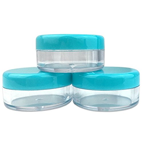 50 tarros redondos de acrílico vacíos de 5 gramos (0.17 oz)  Contenedores de plástico sin BPA para cosméticos, loción, crema, maquillaje, cuentas,