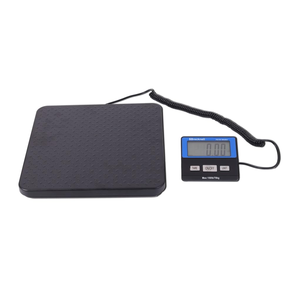 Brecknell PS-400 Slimline – Báscula digital de alta resistencia para paquetes, capacidad de 400 libras, fácil de usar, operada con CA o batería,