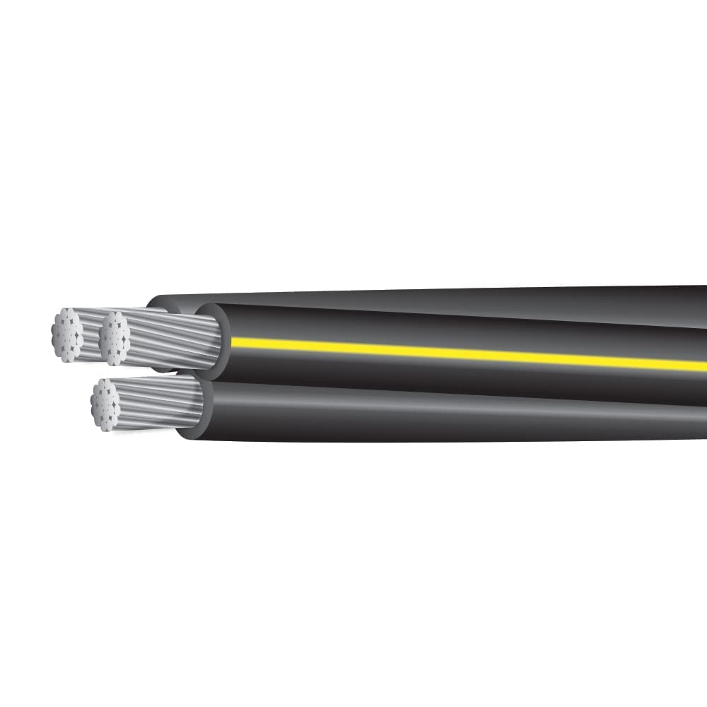 NASSAU ELECTRICAL SUPPLY Aluminio 2-2-2 Triplex URD Ramapo 100 AMP Cable de servicio de alambre de entierro directo (100 pies)