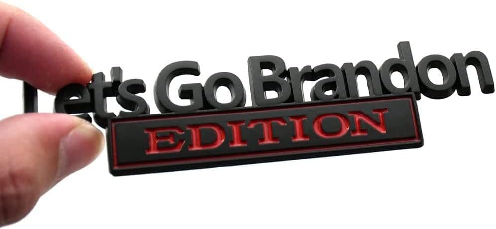 Let’s Go Brandon Edition – Calcomanías adhesivas universales con logotipo 3D, letras adhesivas universales para maletero trasero de auto, camión,