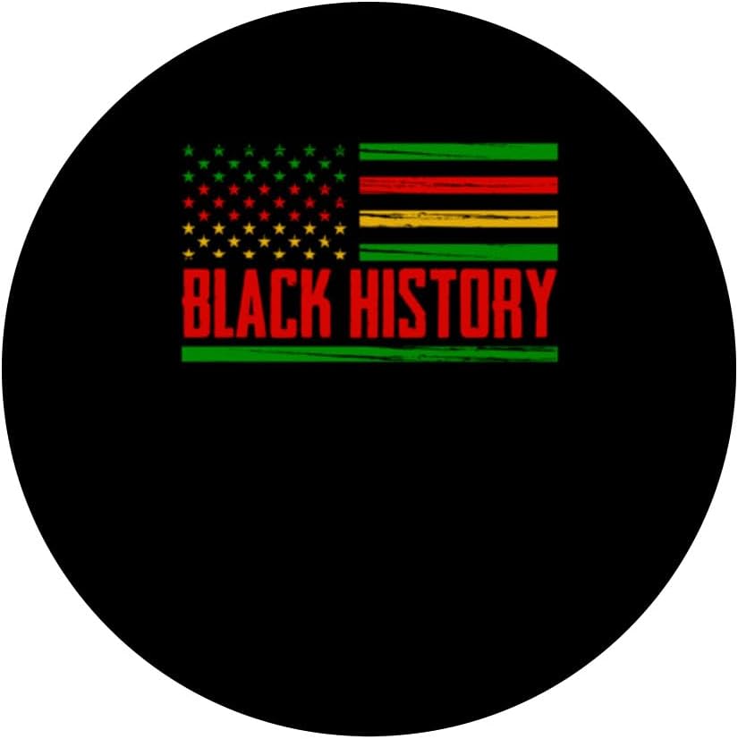 Black Pride American Flag Month for American African PopSockets Standard PopGrip