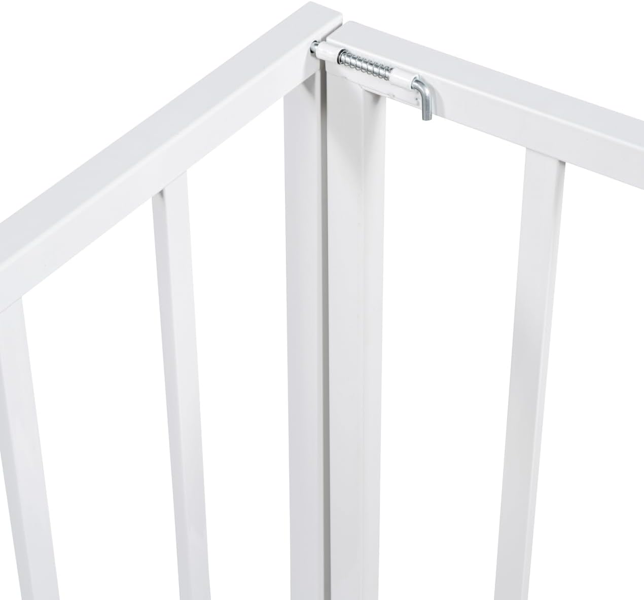 TURRIDU Cama de suelo de metal tamaño Queen, marco de cama Montessori Queen con valla y puerta, cama Queen con diseño de puerta, cama de valla para