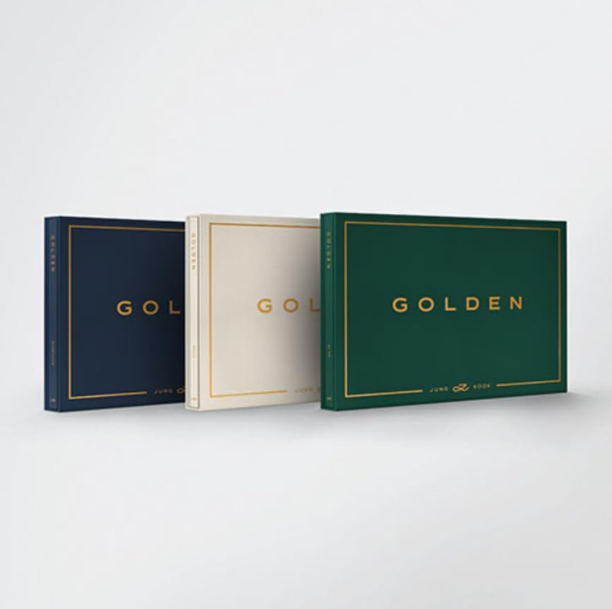 Weverse POB BTS JUNGKOOK GOLDEN 1er álbum en solitario 3 Ver Set + Weverse Shop Tarjeta fotográfica POB