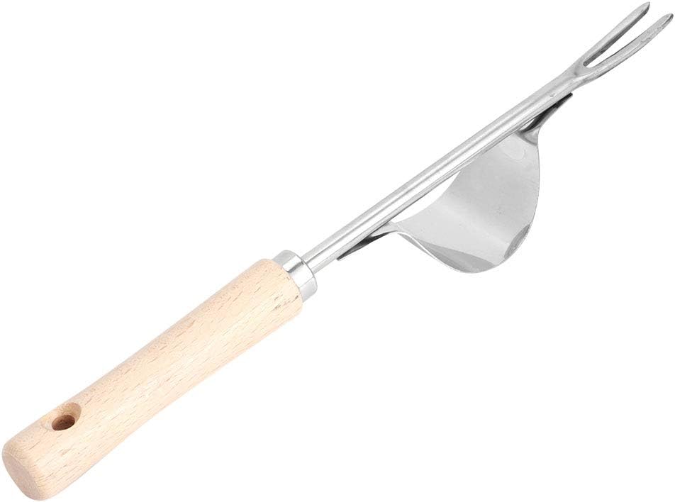Fydun Herramienta de deshierbe portátil de acero inoxidable para jardín, herramienta de extracción para raíz de cardo portátil de acero inoxidable
