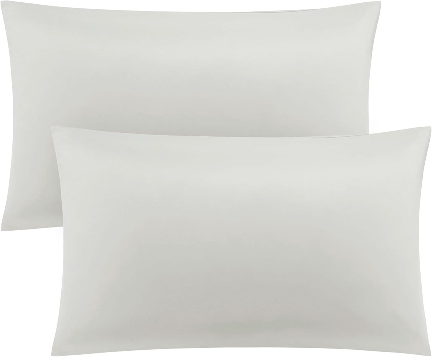 PiccoCasa Isabelline – Juego de 2 fundas de almohada refrescantes de lujo, tamaño King, fundas de almohada suaves y transpirables con cierre de