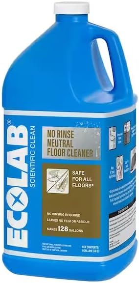 ECOLAB Limpiador de suelos neutro sin enjuague (1 galón) (4)
