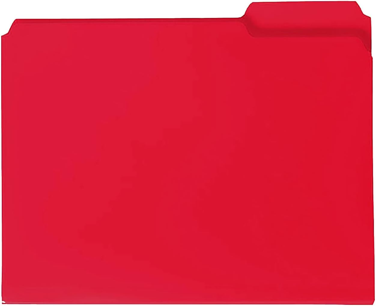Smead 10501 Carpetas de archivo de polietileno impermeables 13 corte superior con pestaña carta roja 24caja
