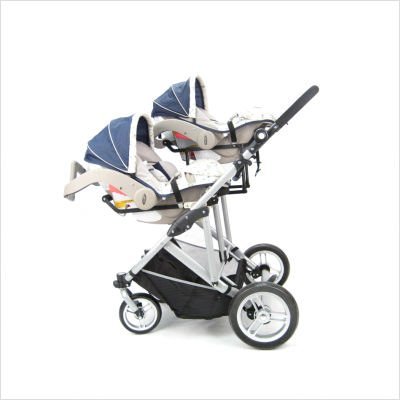 StrollAir Adaptador universal de asiento de coche alto para cochecito My Duo, negro
