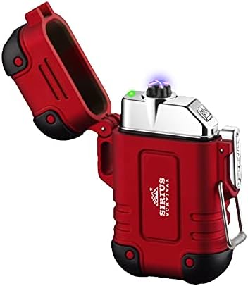 Sirius Survival Arc4 – Encendedor de plasma resistente al agua y resistente al viento, doble arco orientado en la parte superior, encendedor
