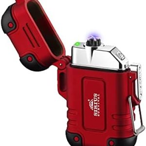 Sirius Survival Arc4 – Encendedor de plasma resistente al agua y resistente al viento, doble arco orientado en la parte superior, encendedor Sirius Survival Arc4 – Encendedor de plasma resistente al agua y resistente al viento, doble arco orientado en la parte superior, encendedor