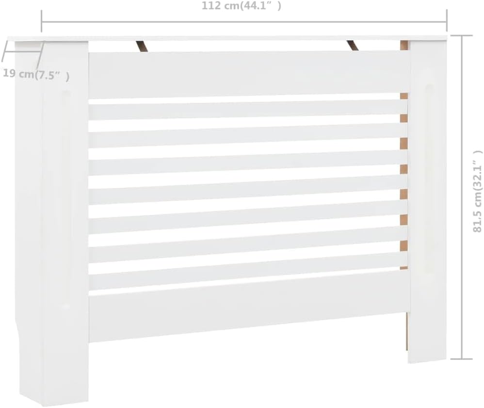 Cubierta de radiador de MDF con diseño horizontal, cubierta de calentador, estante de gabinete para electrodomésticos, accesorios de calefacción,