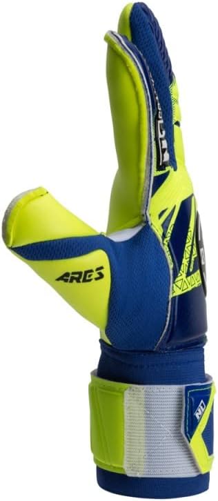 N1 Goalkeeper gloves Ares Kids. Guantes de fútbol juvenil con corte Ergoroll y palma de látex alemana. Guantes de portero de fútbol para niños con