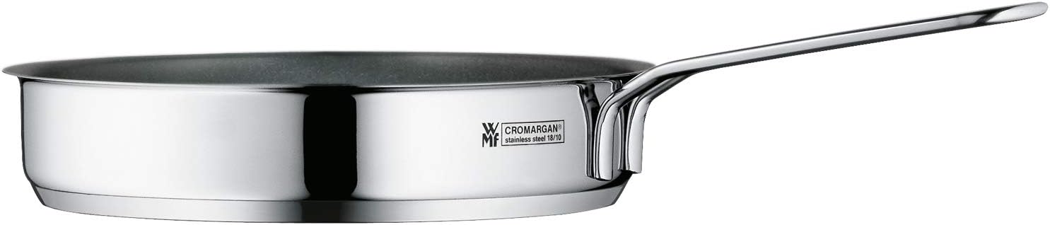 WMF Mini sartén con revestimiento de 7.1 in, acero inoxidable pulido Cromargan, apilable, ideal para porciones pequeñas o hogares individuales