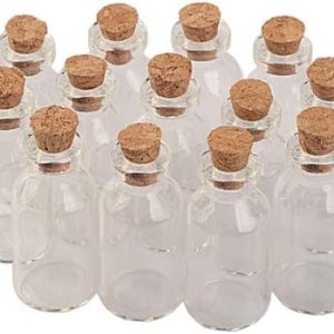 Frascos de vidrio pequeños con tapa de corchos, mini botellas de vidrio vacías de 0.2 fl oz, frasco de 100 unidslote (0.2 fl oz-18 x 40 x 12.5) Frascos de vidrio pequeños con tapa de corchos, mini botellas de vidrio vacías de 0.2 fl oz, frasco de 100 unidslote (0.2 fl oz-18 x 40 x 12.5)