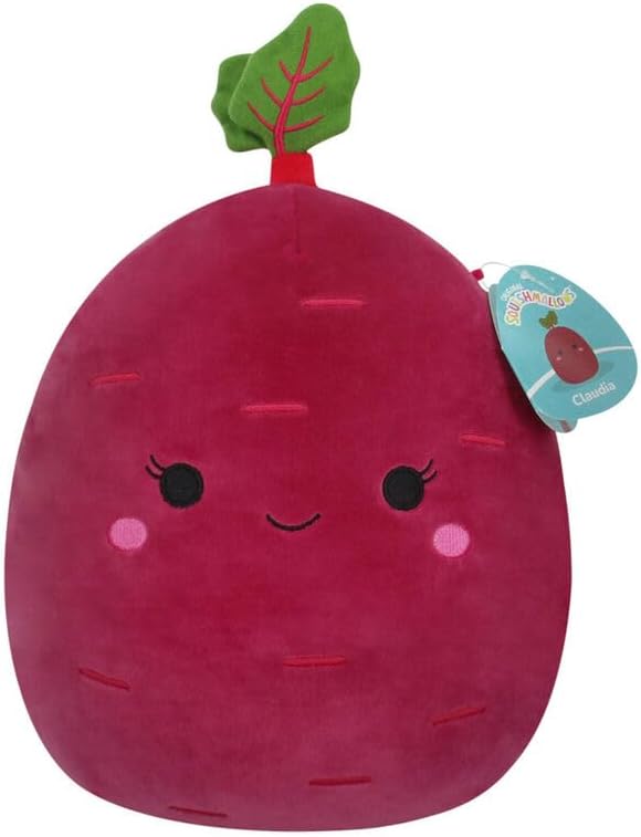 Squishmallows Official Kellytoy 5 Inch Squishy Soft Plush Toy Animal (Claudia The Beetroot)