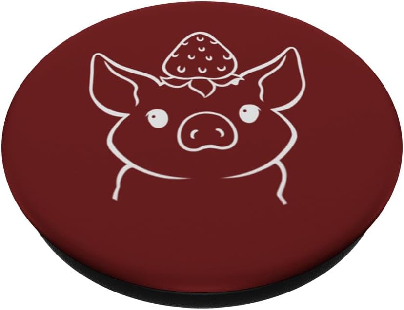 Sow Swine Cute Strawberry Mini Pig PopSockets Standard PopGrip