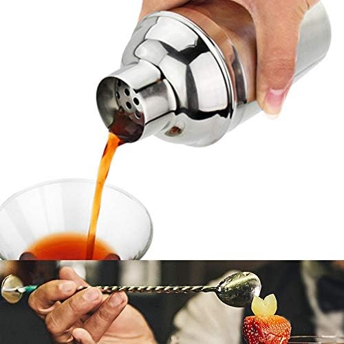 Kit de barman con barra de soporte, juego de coctelera para mezclar bebidas, herramientas de bar, mejor kit de barman para principiantes (color