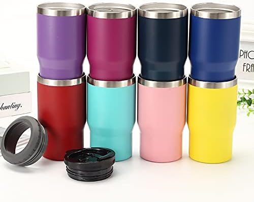 Gteller Aislador de latas de 14 onzas, tapas bidireccionales, enfriador de latas aislado de acero inoxidable de doble pared, soporte para botellas