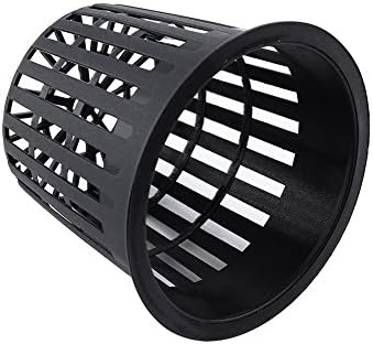 POCREATION 10 macetas de malla, macetas de estanque acuático, cesta hidropónica para lirio y otras plantas acuáticas (negro, suministros de