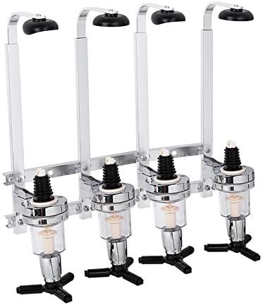 Soporte giratorio de vino para 4 botellas, dispensador de vino giratorio de medición precisa, dispensador de licor giratorio para bar, para