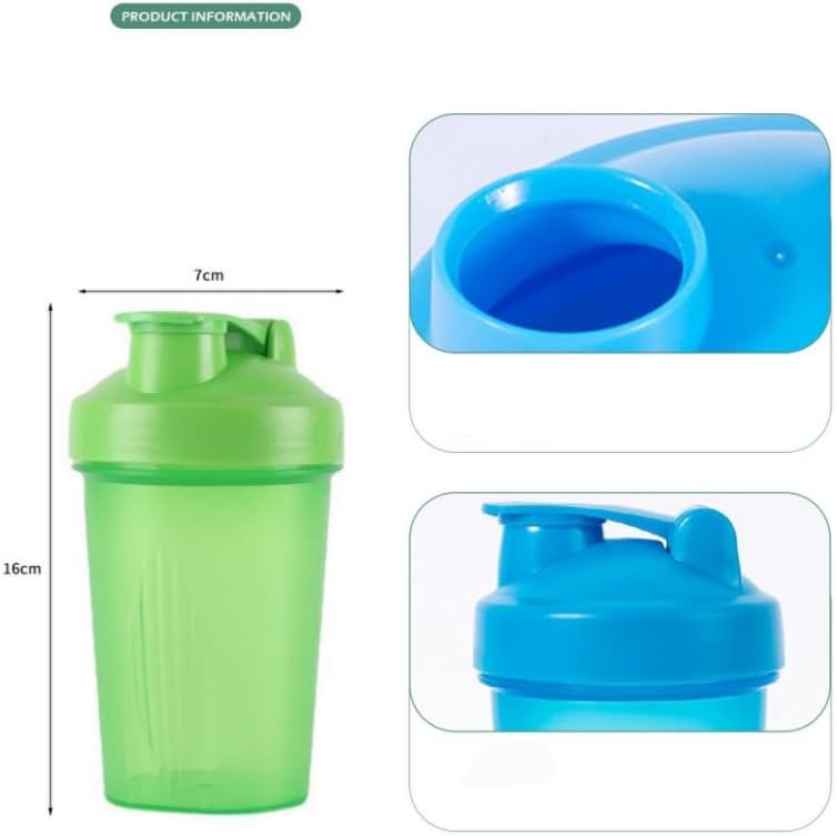 Batidora de botellas para batir y antes del entrenamiento, la mejor taza agitadora (sin BPA) con tapa de bucle clásico y bola batidora, botella de