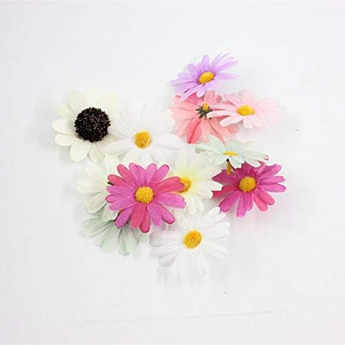 EdricShop 10 PCSlote Cabeca Artificial Flor De Seda Pequeno Crisantemo Cabeca De Flor Da Margarida Do Gerbera Falso DIY Casamento Colori – (Color