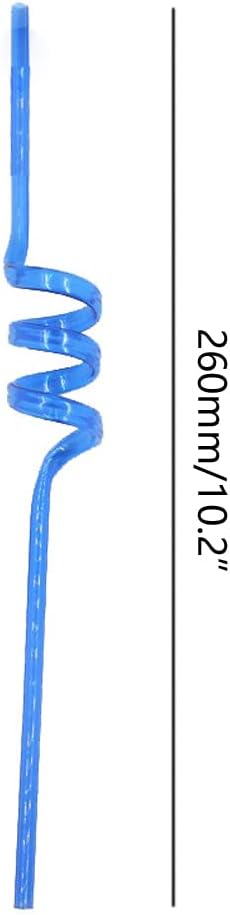 10 pajitas de plástico reutilizables en espiral, pajitas largas para tarros de masón, vasos, regalos de fiesta, colores mixtos